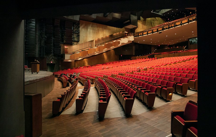 Queen Elizabeth Theatre auditorium near the stage